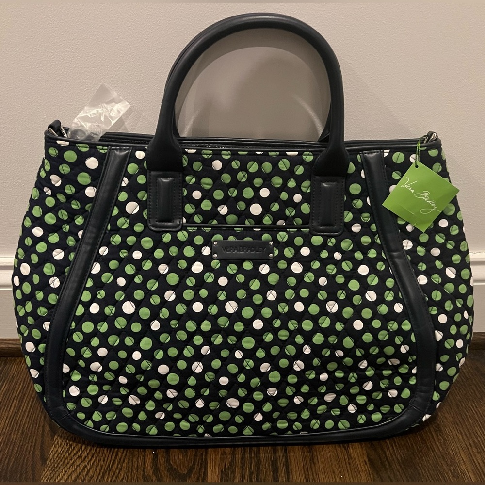 NWT! Beautiful ‘Vera Bradley’ Trapeze Tote Lucky Dots!